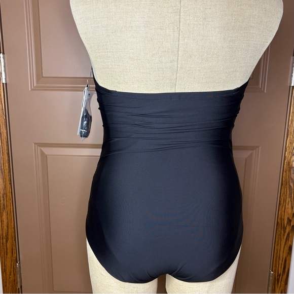 NWT DKNY Black One Piece Swimsuit - Picture 2 of 6